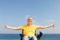Freedom in wheelchair Royalty Free Stock Photo