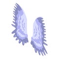 Freedom wings icon, isometric style