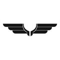 Freedom wings icon, simple style