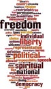 Freedom word cloud Royalty Free Stock Photo