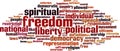 Freedom word cloud Royalty Free Stock Photo