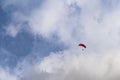 Tandem flight high up in the sky with a few clouds Royalty Free Stock Photo