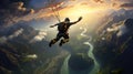 freefalling skydiver Royalty Free Stock Photo
