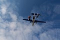 Freefly skydiving. Amazing sky. Flying people. Royalty Free Stock Photo