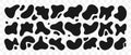 Freeform set. Abstract irregular random blobs. Modern forms for design and print. Vector illustrations isolated on