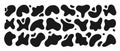 Freeform set. Collection of hand drawn abstract irregular blobs. Trendy minimal designs. Flat vector illustration