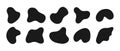 Freeform set. Collection of hand drawn abstract irregular blobs. Trendy minimal designs. Flat vector illustration