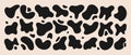 Freeform set. Collection of hand drawn abstract irregular blobs. Trendy minimal designs. Flat vector illustration