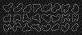 Freeform set. Collection of hand drawn outline abstract irregular blobs. Trendy minimal designs. Flat vector