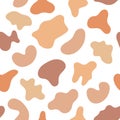 Freeform shape. Seamless pattern with Abstract irregular random blobs. Modern forms for design and print. Vector