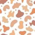 Freeform shape. Seamless pattern with hand drawn abstract irregular blobs. Basic stains geometric. Vector illustration