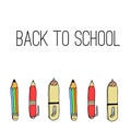 Freehand drawing school items. Back to School Royalty Free Stock Photo