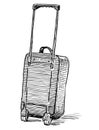 Freehand drawing of suitcase for trips