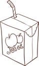 Freehand drawn cartoon juice box