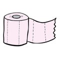 Freehand drawn cartoon toilet paper