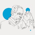 Benjamin Netanyahu sketch portrait