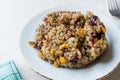 Freekeh Grain Tabule with Barberries, Peanut and Corn / Tabula Frik or Firik Bulgur / Bulghur. Royalty Free Stock Photo