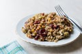 Freekeh Grain Tabule with Barberries, Peanut and Corn / Tabula Frik or Firik Bulgur / Bulghur. Royalty Free Stock Photo