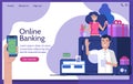 Online banking and send money. User experience Royalty Free Stock Photo