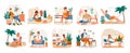 Freelance Character set showing people at work