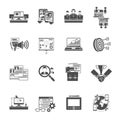 Freelance concept black icons collection