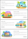 Freelance and Distant Work Web Pages Templates Royalty Free Stock Photo