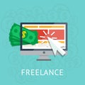 Freelance icon Royalty Free Stock Photo