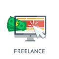 Freelance icon Royalty Free Stock Photo