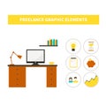 Freelance infographic Royalty Free Stock Photo