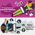 Freelance, online service concept