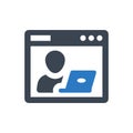 Freelance online work icon