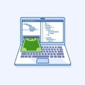 Freelance programming code laptop with income earnings gives mon