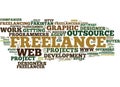 Freelance Services And Outsource Word Cloud Concept