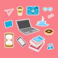 Freelance vector design for patch stickers and badges Royalty Free Stock Photo