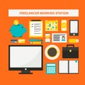 Freelance vector objects Royalty Free Stock Photo