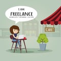 Freelance work anywhere and slow life. Royalty Free Stock Photo