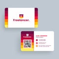 Freelancer business card or visiting card design.