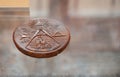 Freemason sign on wax Royalty Free Stock Photo