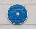 Freemasons Plaque in Wimborne Minster in Dorset