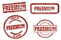 Freemium ink stamps Royalty Free Stock Photo