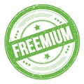 FREEMIUM text on green round grungy stamp Royalty Free Stock Photo