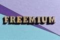 Freemium, word as banner headline Royalty Free Stock Photo