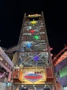 Freemont Street downtown Las Vegas. Royalty Free Stock Photo