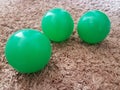Freen plastic balls for children Royalty Free Stock Photo