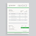 Green invoice templates modern vector designs