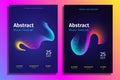 Abstract music electronic poster template with gradient shape