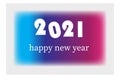 2021 happy new year sign on malty color Royalty Free Stock Photo