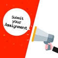 Submit your assignment. Royalty Free Stock Photo