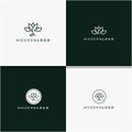 simple tulip flower logo design collections Royalty Free Stock Photo