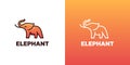 Elephant Line Art Logo Design